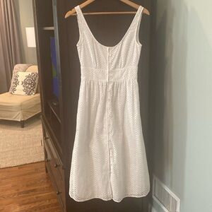 J Crew Button Front Eyelet Dress